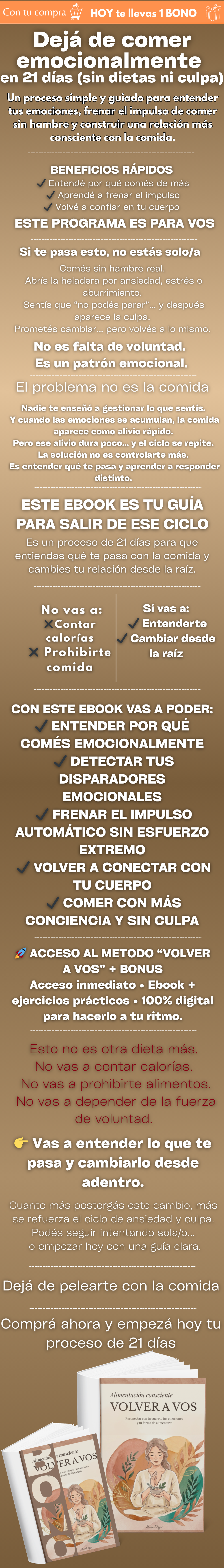 Volver a Vos - Alimentación Consciente + Kit de Rescate anti-Ansiedad